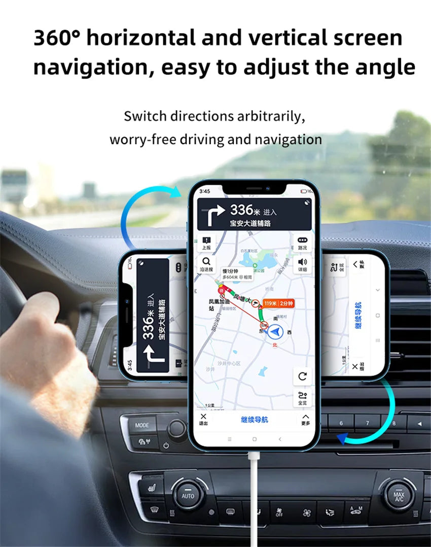 30W Magnetic Car Wireless Charger macsafe for iPhone 12 13 14 15 pro max mini Air Vent Car Phone Holder Stand Fast Car Charging